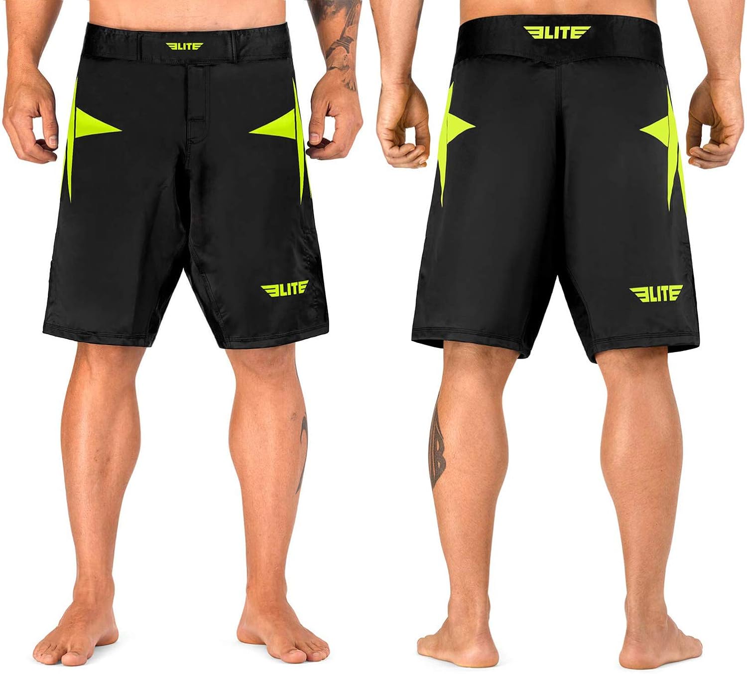 Elite Sports Star Series Fight Shorts - UFC, MMA, BJJ, Muay Thai, WOD, No-GI, Kickboxing, Boxing Shorts