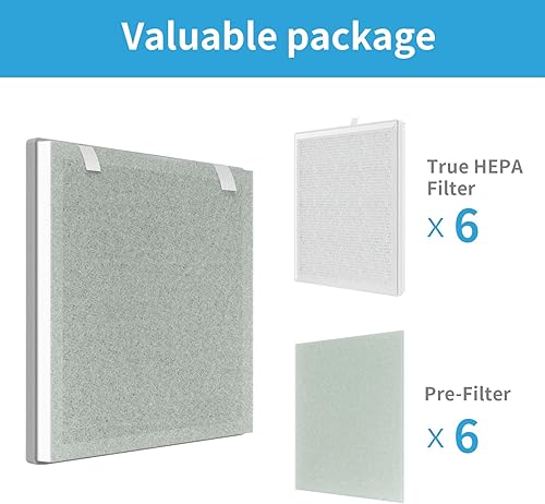 Miniatura 3 de GoKBNY Filtro de repuesto Vital 100 True HEPA compatible con el purificador de aire LEVOIT Vital 100, número de pieza Vital 100-RF, seis (6) filtros