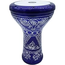 The 17 Wave Zaza Percussion Egyptian Style Darbuka Doumbek Black