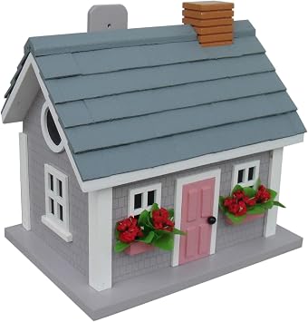 Home Bazaar Vineyard Cottage Birdhouse, Grey