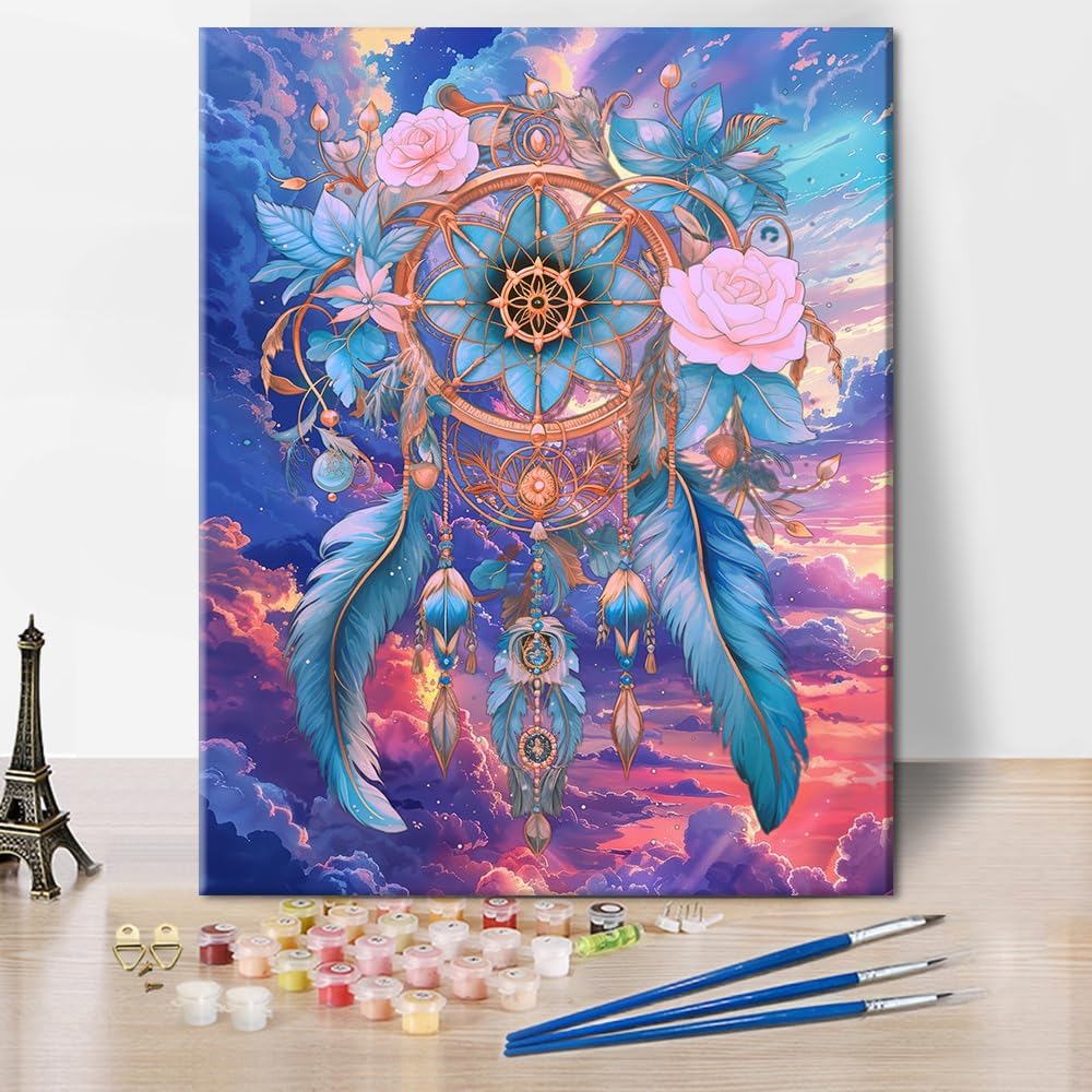 Amazon.com: TUMOVO Paint by Number for Adults, Dream Catcher Adults ...