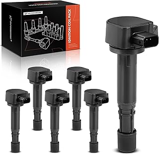 A-Premium 6PCS Ignition Coil Packs Compatible with Acura, Honda & Saturn Vehicles - V6 3.5L 3.7L - MDX 2001-2009, Accord 2004-2007, Pilot 2003-2008, Ridgeline 2006-2008, Vue 2004-2007