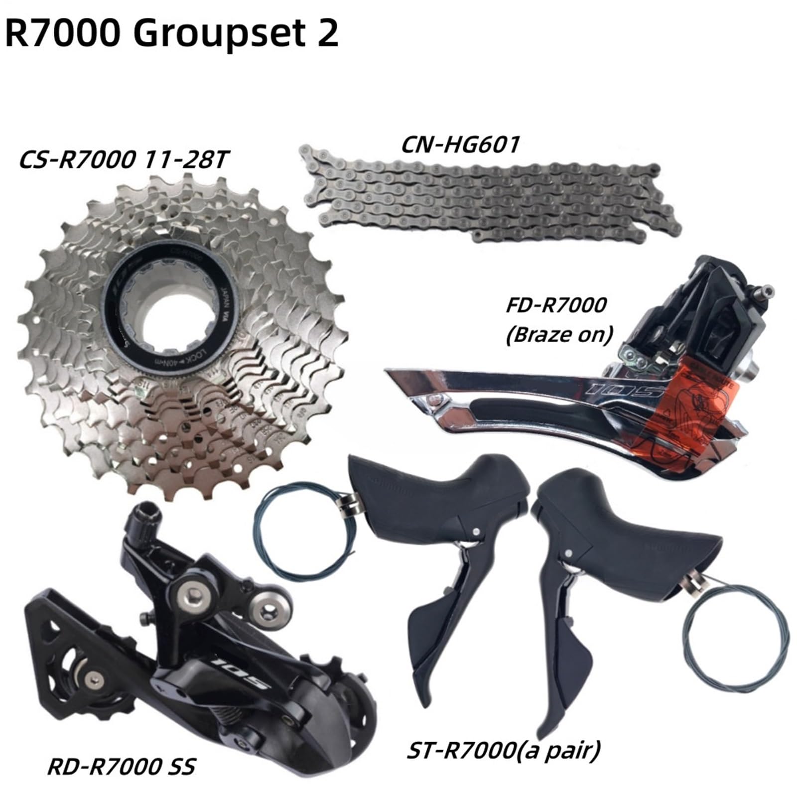 ロードバイク パーツまとめ売り SHIMANO 他 Amazon | 互換性があります Shimano 105 R7000 ロードバイク グループ