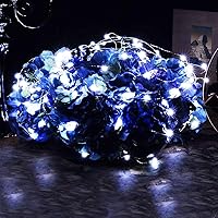 Vista 3 de LALAPAO Paquete de 16 guirnaldas de luces LED a pilas (incluidas) de 10 pies, 30 luces LED impermeables, alambre plateado, luciérnaga, tarro