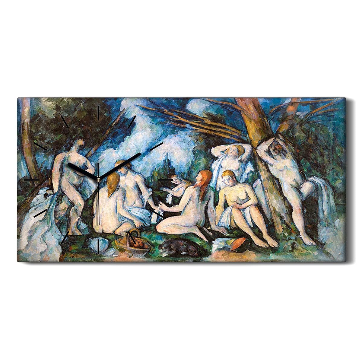 Horloge sur Toile Coloray 60x30cm Image Décorative Silencieuse