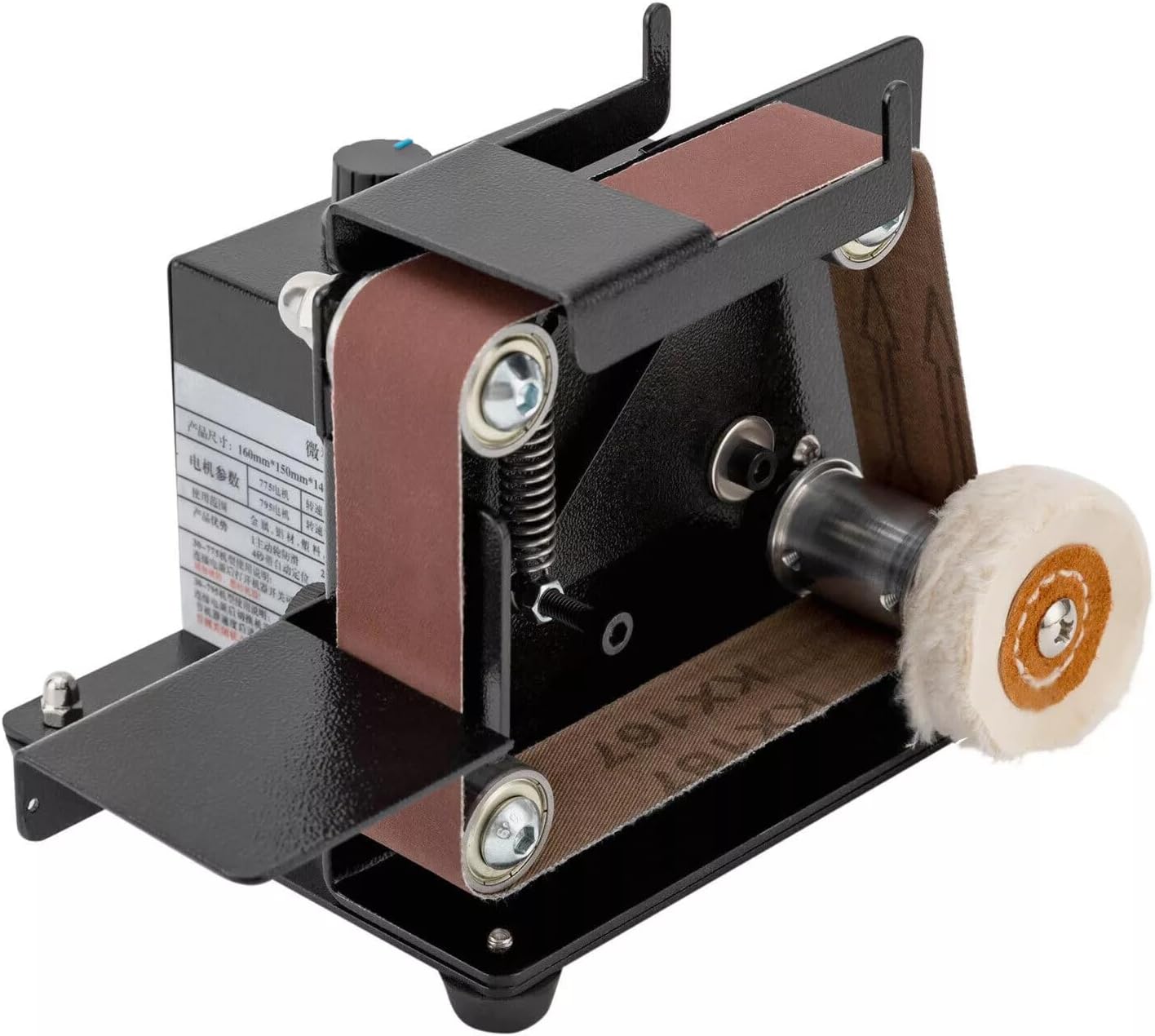 Electric Mini Belt Sander Grinder Wood Polishing Machine Tool 13000r/min 180W,with 10PC Abrasive Belt for Knife Making Woodworking Metal Cutter Edges