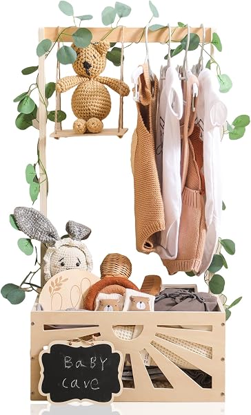 Promise Babe 8 in 1 Baby Gifts Basket with Handle and Footprint Kit