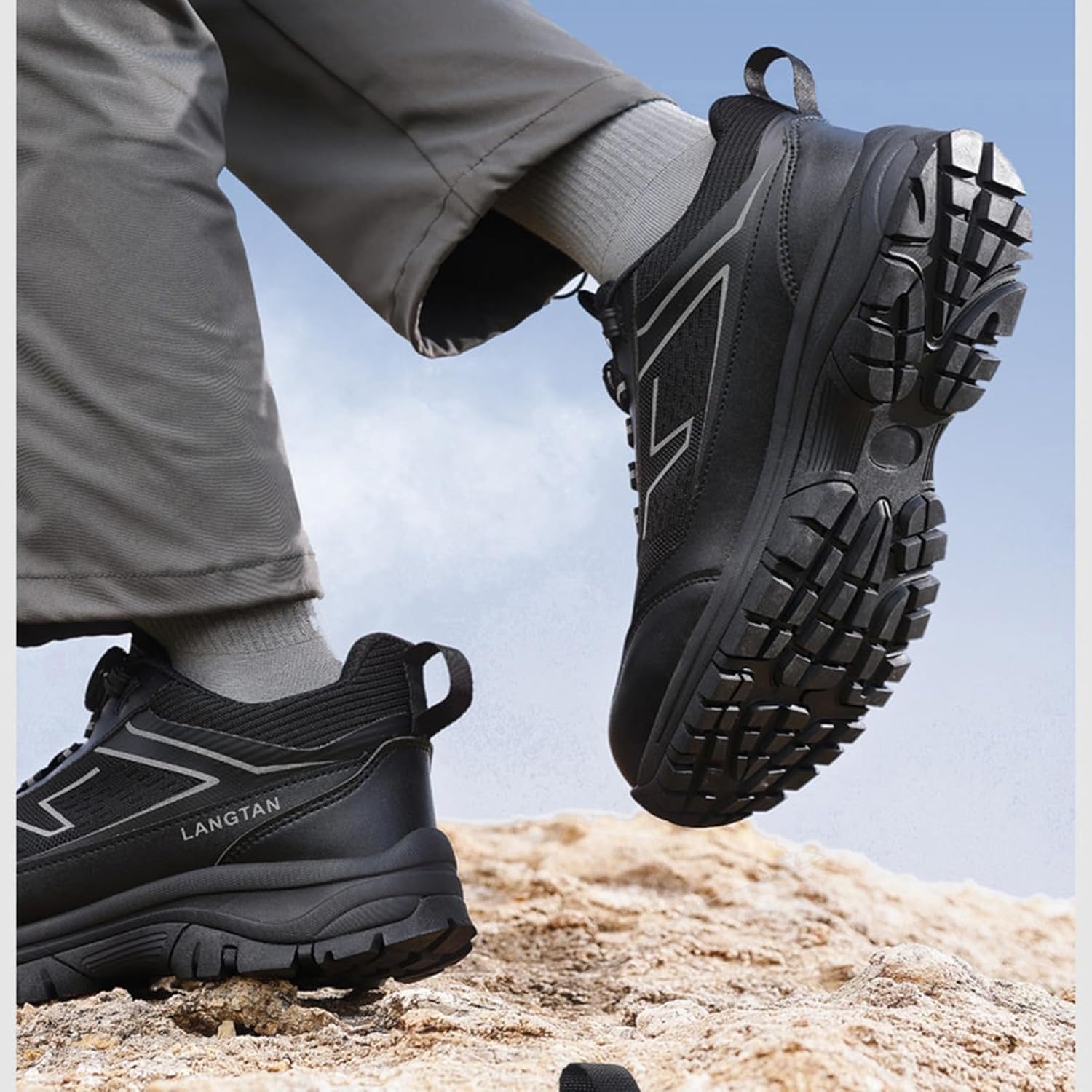 [Muluso] 安全靴 作業靴 軽量 スニーカー 10KV 絶縁靴 あんぜん靴 メンズ 鋼製先芯入り メッシュ 厚底 釘踏み抜き防