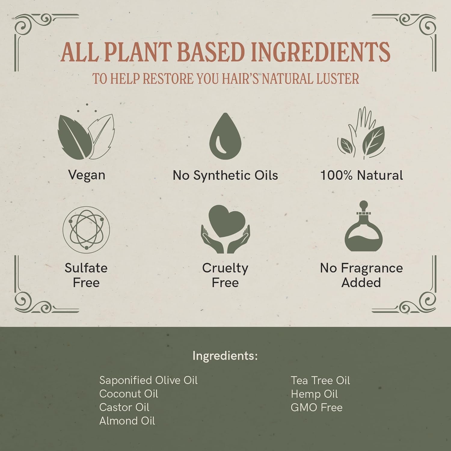 J·R·LIGGETT'S Shampoo Bar - Tea Tree Formula, All Natural Solid Shampoo Bar for Hair with Coconut Oil & Almond Oil, Sulfate Free, GMO Free, Fragrance-Free, Managing Scalp Conditions, 3.5 oz - 3 Pack - Image 3