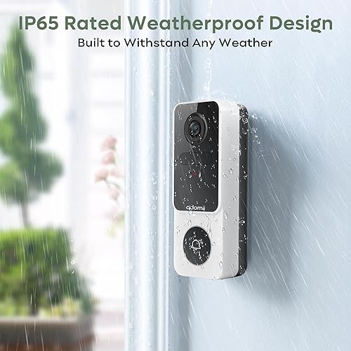 Miniatura 5 de Cámara de timbre de video 2K - Cámara inalámbrica WiFi para puerta, audio de 2 vías, IP65 a prueba de clima, visión nocturna, timbre de cámara de