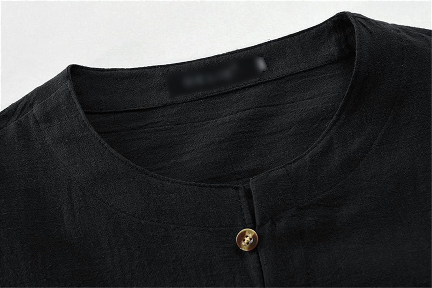 Men's Cotton Linen Button Down Solid Shirt Casual Stylish Long Sleeve Henley Shirt Business Beach Dress Shirts
