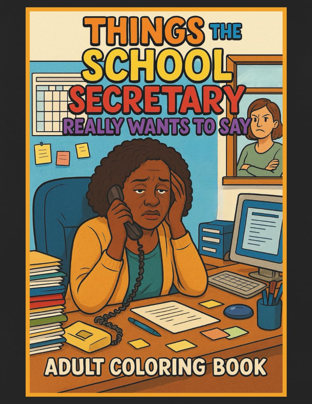 Things The School Secretary Really Wants to Say Adult Coloring Book: 50 Hilarious Coloring Book Pages. Great Gift for Friends, Family and Co-Workers