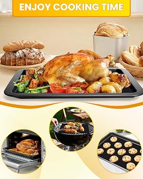 Breville BOV900BSS Smart Oven Air Fryer Pro Convection Compatible Air Fryer Liners 154 Sheets Parchment Paper 50 Sheets Perforated Liners Teflon Baking Mat Accessories for BOV900 Series