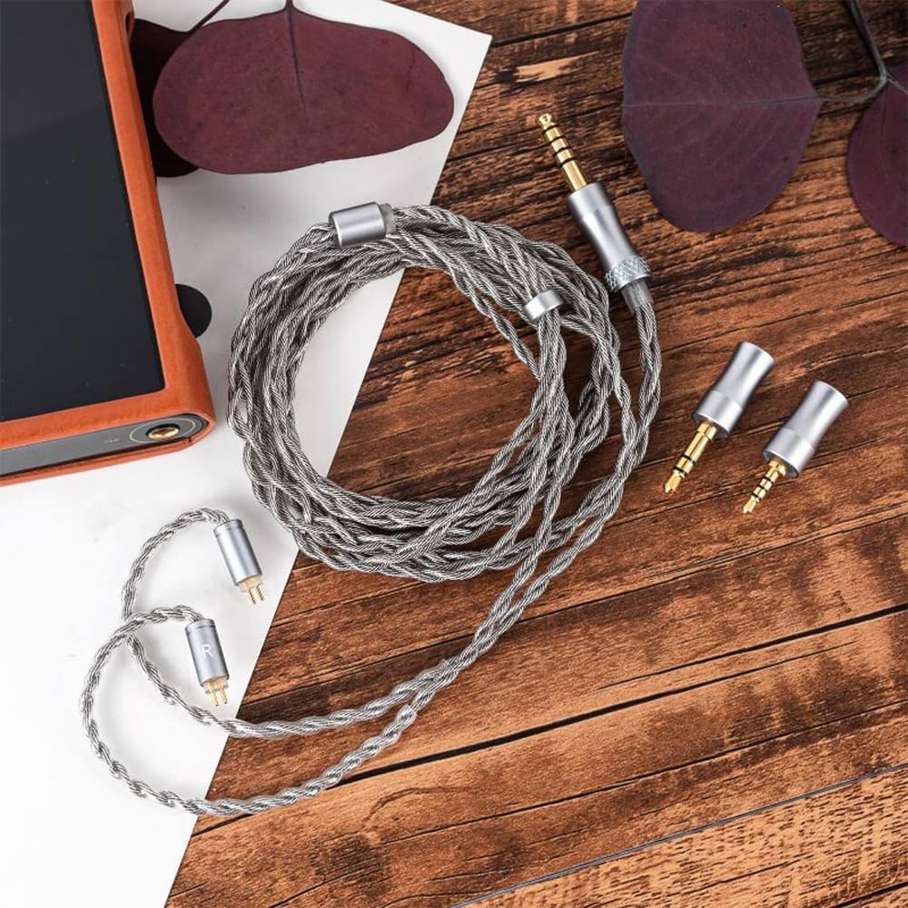 Hisenior Okavango 6BA+1DD Hybrid Audiophile IEM,7 Drivers HiFi Wired Earphone in-Ear Monitors with Tuning Switches, Detachable 2Pin 0.78mm OCC Silver-Plated Litz 3-in-1 Modular Cable