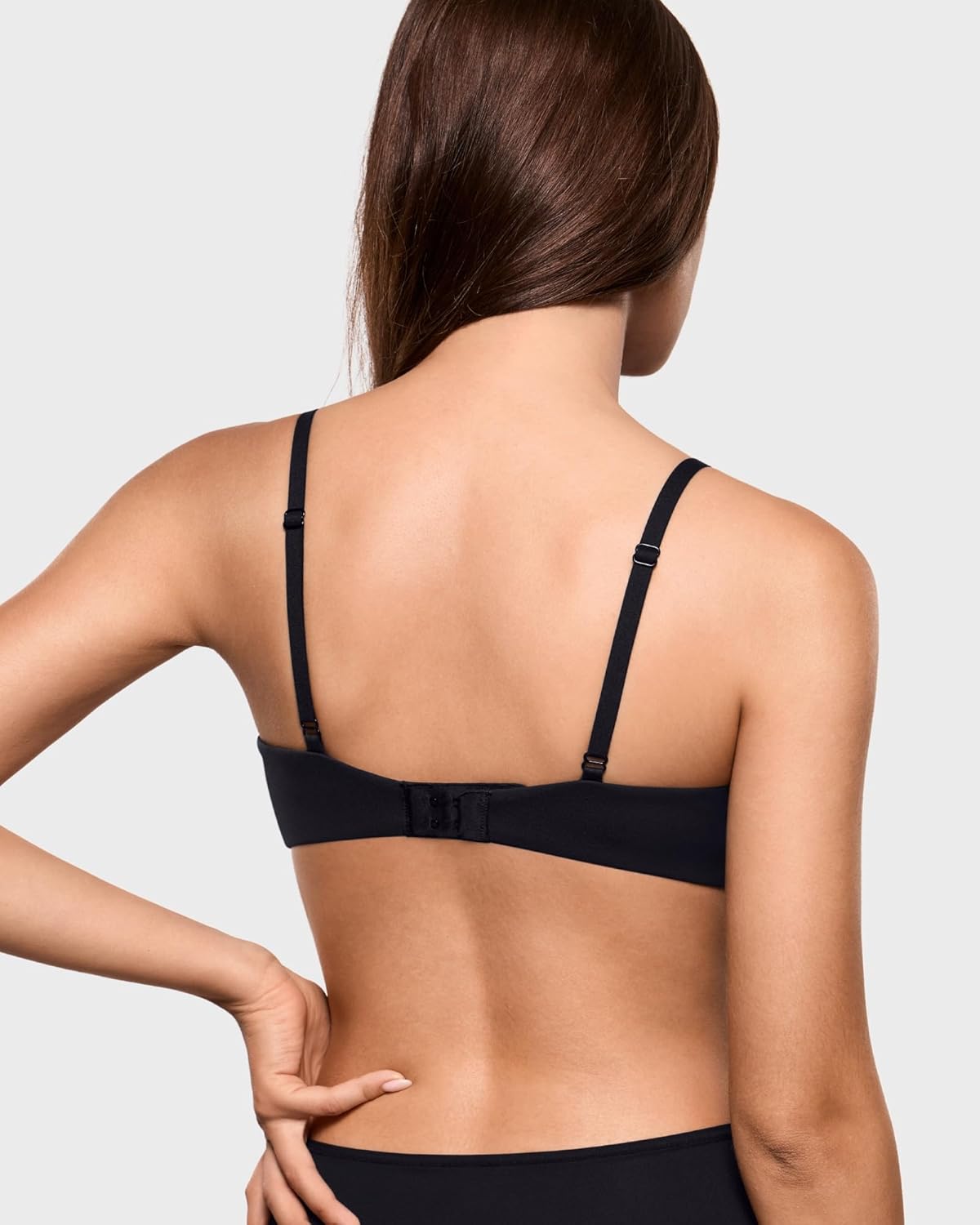 INLYRIC Women's Inbarely Plus Demi Balconette Bra No Padding Unlined Underwire Comfort Tshirt Supportive Everyday Bras