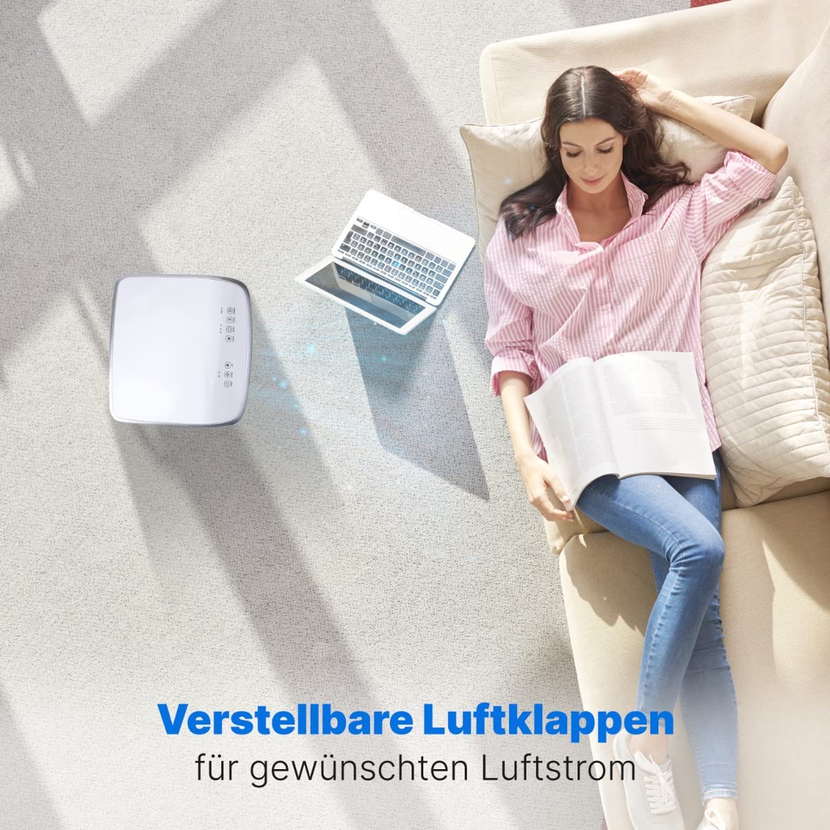 Bomann® Klimaanlage | mobiles Klimagerät leise 7.000 BTU Kühlleistung | mit Fernbedienung | 3in1 zum Kühlen, Entfeuchten und Ventilieren | Mobile Klimaanlage mit Abluftschlauch und Timer | CL 6061 CB