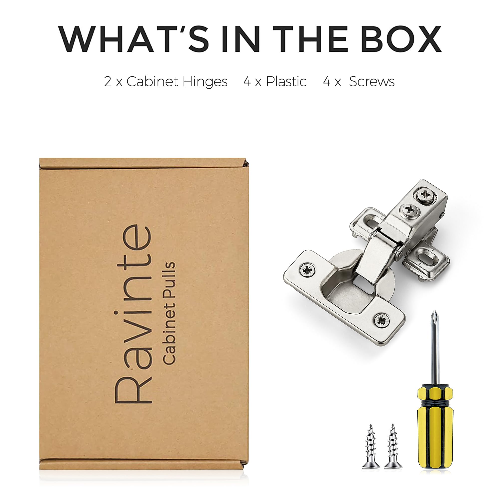 Ravinte Soft Close Hinges - 2 Pack Kitchen Cabinet Hinges -7 Ravinte Soft Close Hinges - 2 Pack Kitchen Cabinet Hinges -7