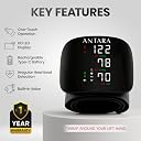 AGEasy (Max Group) Wrist Blood Pressure Monitor with 1-Year Warranty | BP Monitor with Voice Announcement, HD LED Display, 2 User Memory (99 Readings Each), Irregular Heartbeat Detection & Type-C Rechargeable Battery gallery image