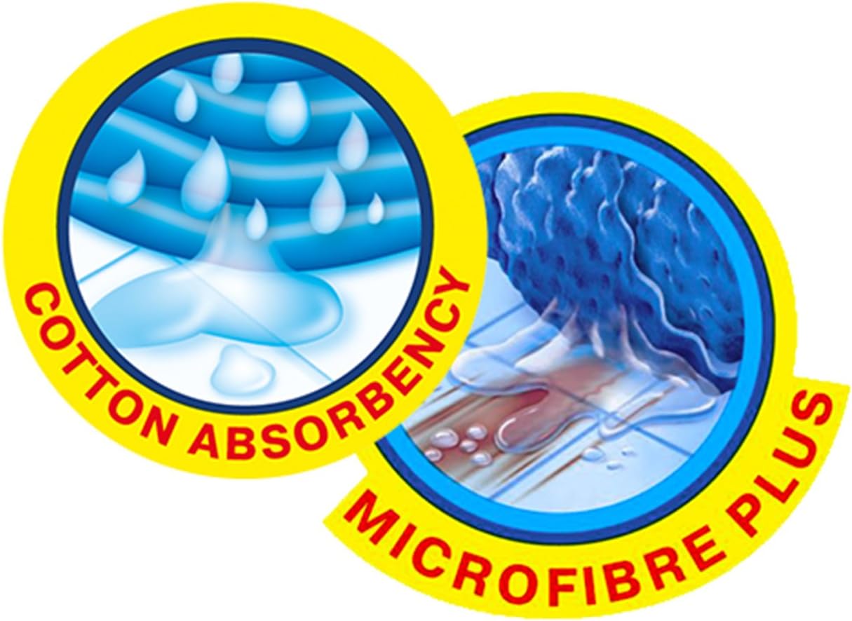 Vileda Supermocio Micro & Cotton Mop Refill-Pack of 2, White