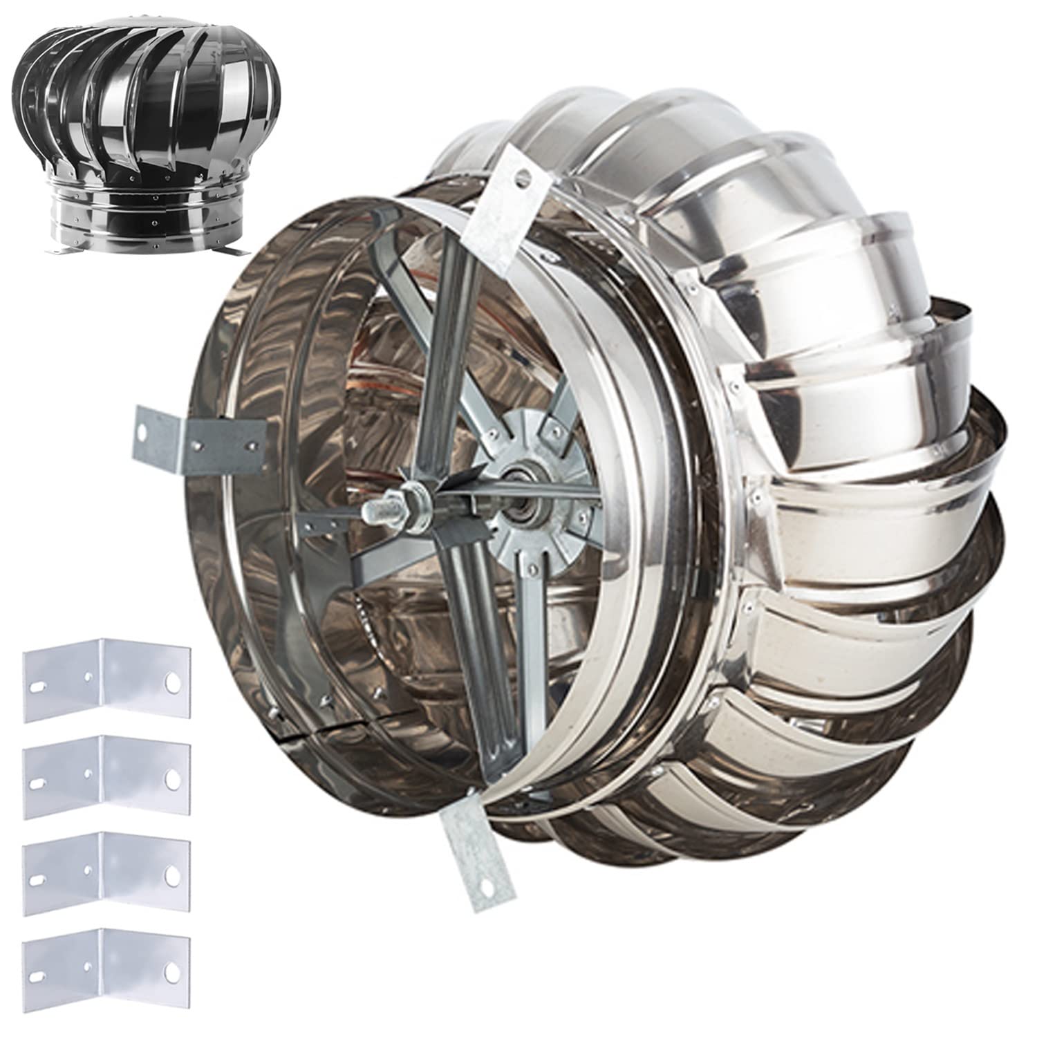Chapeau de cheminée en acier inoxydable 304 pour conduit de toit