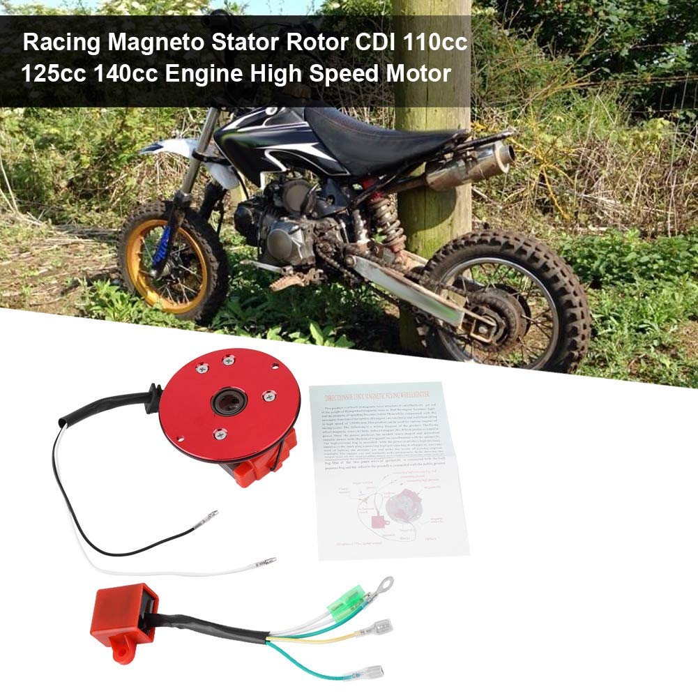 Qiilu Kit de Rotor Interno de Rendimiento Magneto, Rotor de Bobina Magneto CDI 110cc 125cc 140cc Motor de Alta Velocidad con Embrague