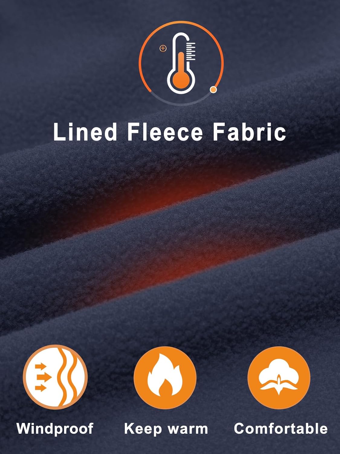 NORTHYARD Men's Fleece Lined Pants Winter Warm Sweatpants Thicken Windproof Pants Track Athletic Running Joggers Workout Gym - Image 3