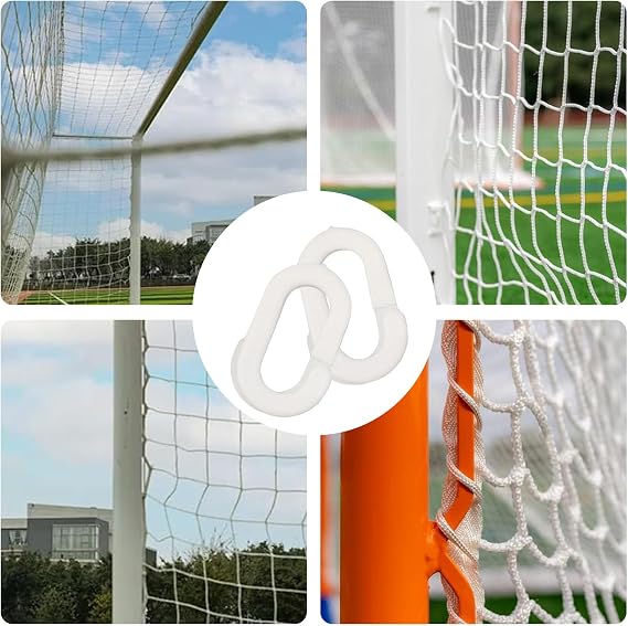 36PCS Football Goal Net Clips - Soccer Goal Accessories for Nets, Tennis Nets and Outdoor Sports - Easy to Fit for Players, Teammates and Coaches (White)