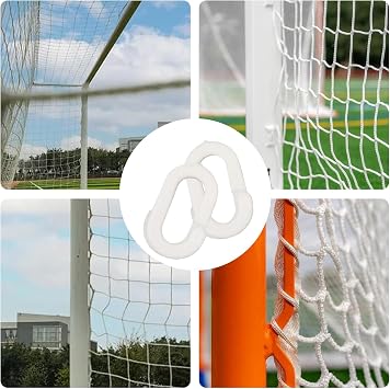36PCS Football Goal Net Clips - Soccer Goal Accessories for Nets, Tennis Nets and Outdoor Sports - Easy to Fit for Players, Teammates and Coaches (White)
