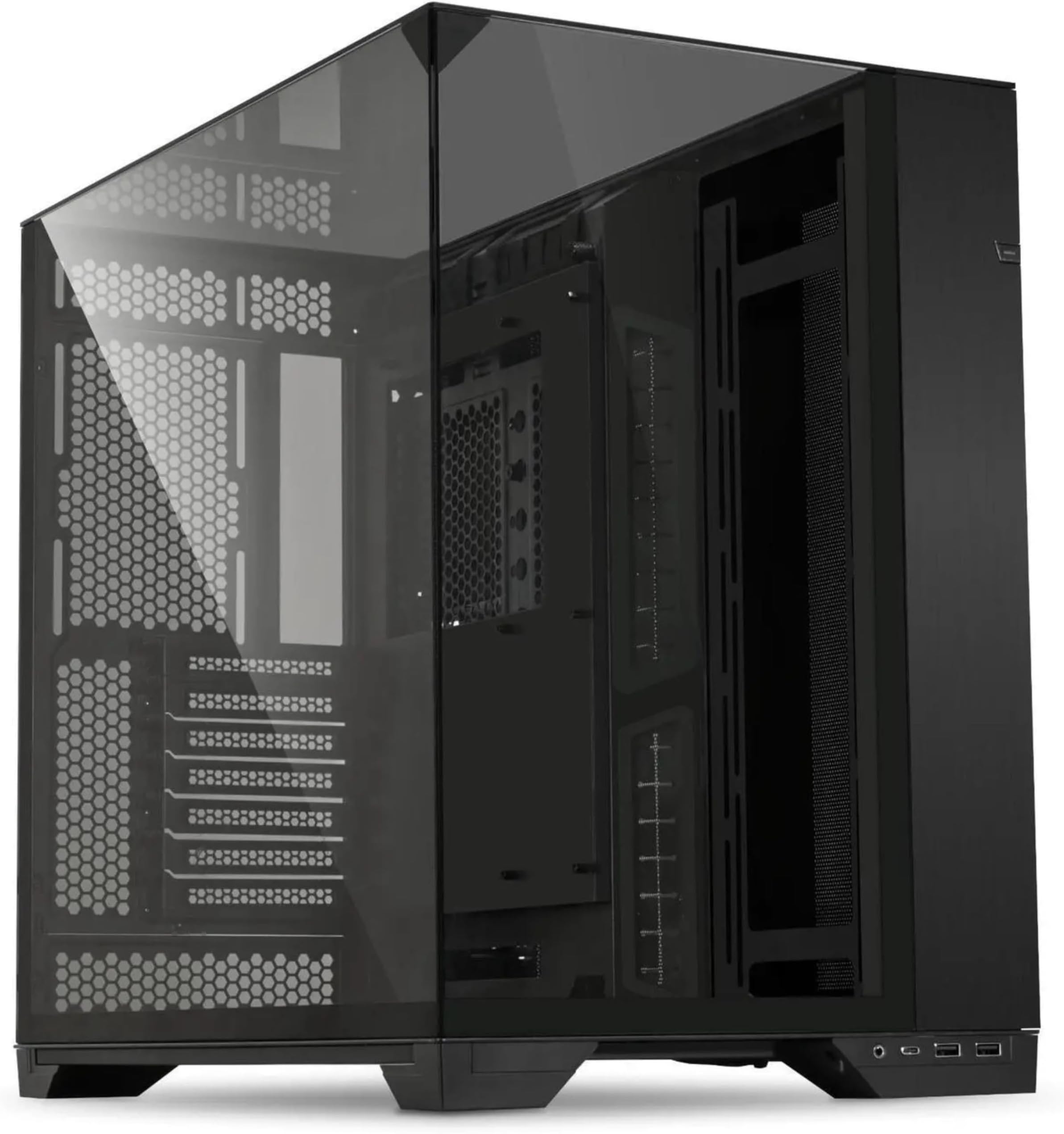 O11 Vision O11VX.US Triple Tempered Glass Panels - Mid Tower ATX Dual Chamber PC Case - Up to 2 x 360mm Radiators - Removable Motherboard Tray for PC Building - GPU
