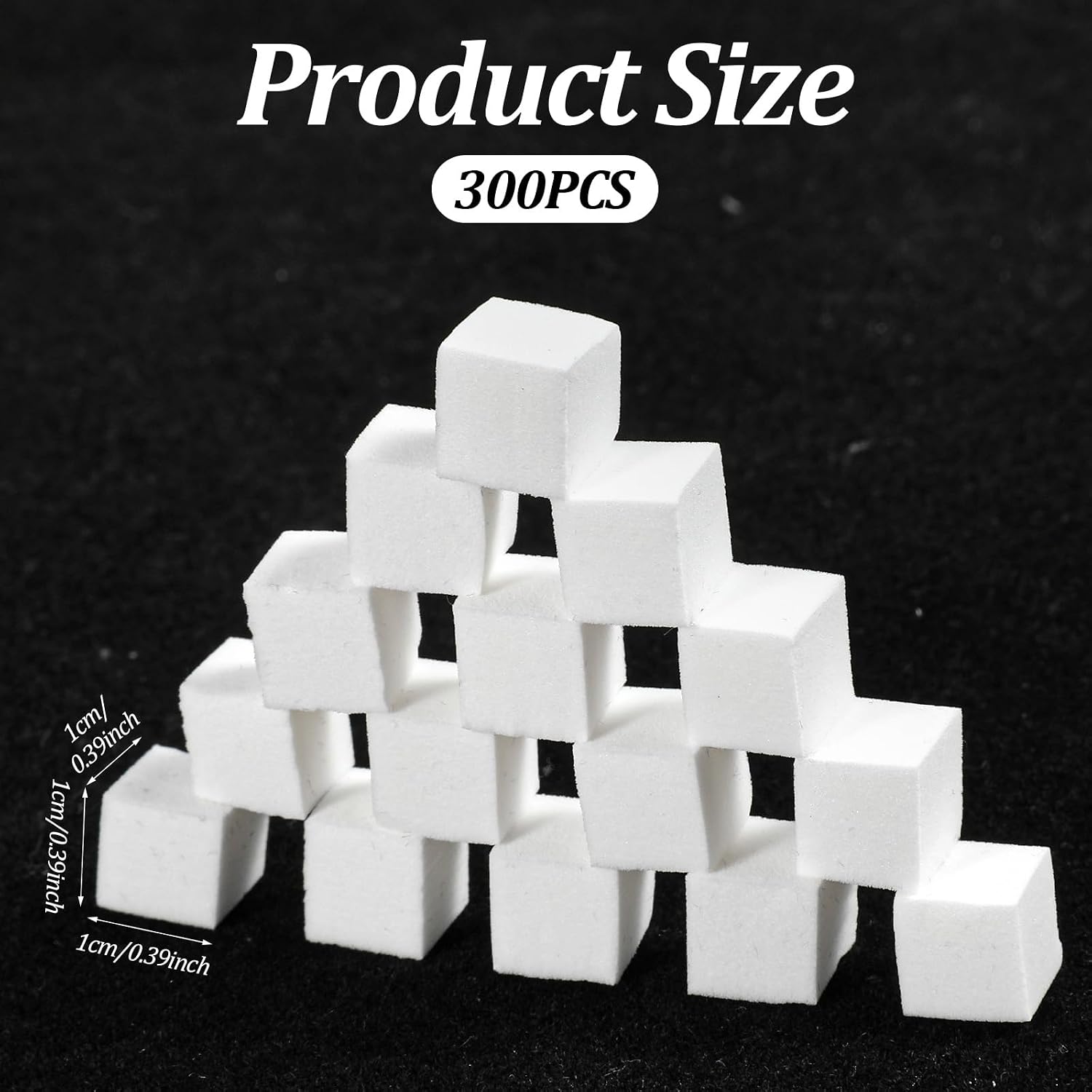 300 PCS Nail Sponges, Mini Nail Sponges for Ombre, Square Foam Nails Art Sponge Gradient Design Applicators, Professional Manicure Tools and DIY Accessories
