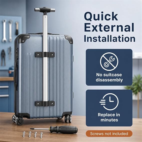 Suitcase Telescopic Handle Luggage Handle Replacement Aluminum Alloy Pull Out Rod Professional Suitcase Spare Part Luggage Telescopic Handlesss