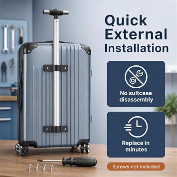 Suitcase Telescopic Handle Luggage Handle Replacement Aluminum Alloy Pull Out Rod Professional Suitcase Spare Part Luggage Telescopic Handlesss