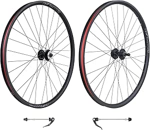 WEEROCK 26/27.5/29 Inch Mountain Bike Wheel Set (Front & Rear) - Aluminium Alloy Double Wall Rims for MTB with Disc Brake and 6-9 Speed Freewheel