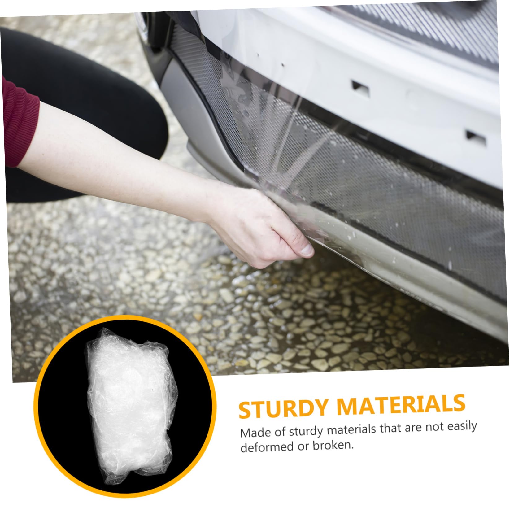 Zerodeko Disposable Plastic Car Cover for Suvs Pe Rain Cover Visibility for Outdoor and Indoor Use — view 6