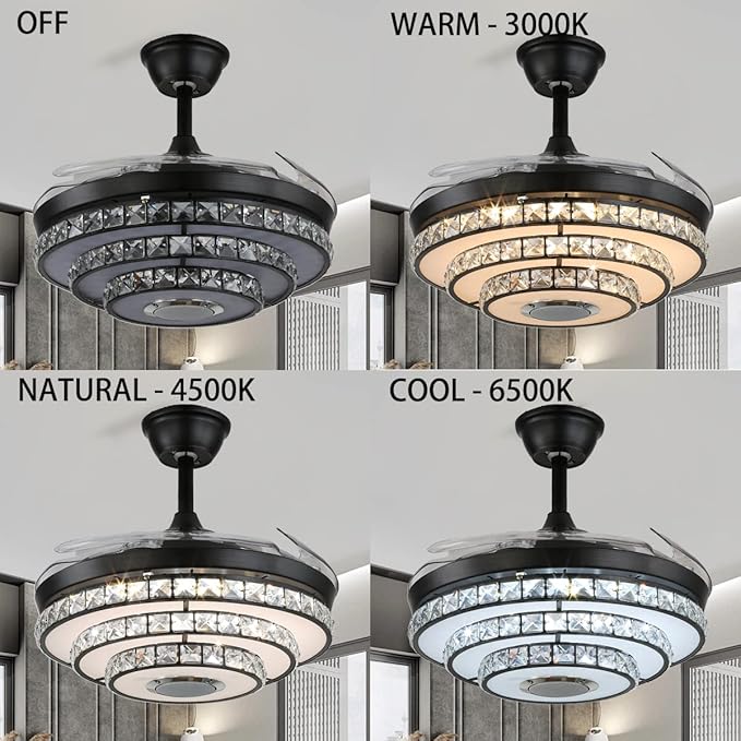 Ventilador de Techo 42" con Luz, Control Remoto y Bluetooth miniatura 7