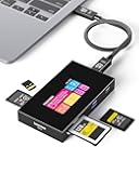 DOCKCASE Smart 8-in-1 CFexpress Type B/Type A Card Reader with Touch Screen | UHS-II SD/microSD Slots, 4K HDMI, USB-C & USB-A 3.2 Gen 2 (10Gbps), 100W PD for Filmmakers, Photographers & Creators