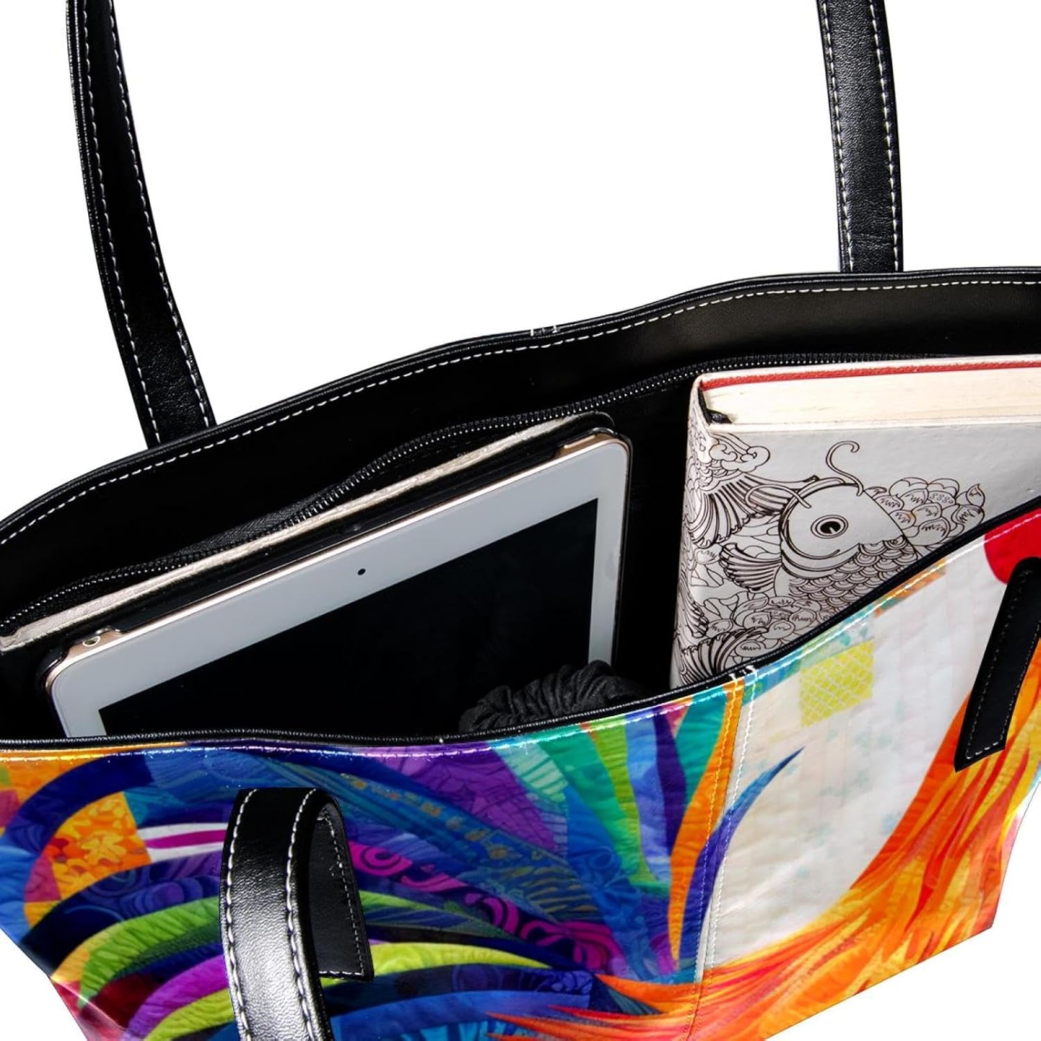 [YTYVAGT] 女性用財布、トートバッグ美学、レディーストートハンドバッグ,抽象的な幾何学的なオンドリ