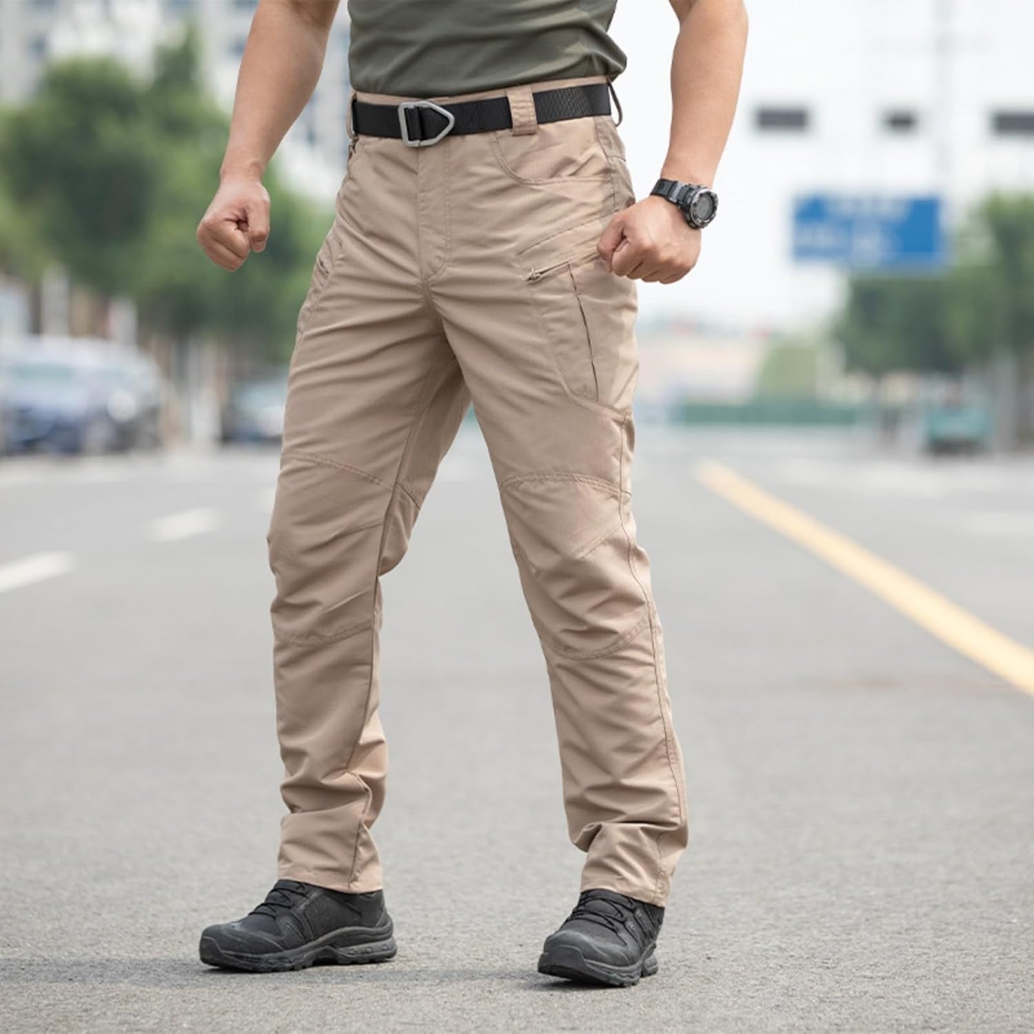 Tactical Pants for Men Ripstop Water Proof Hiking Cargo Pants Breathable Camping Fishing Construction Work Trousers