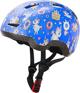 Kids Bike Helmet for Ages 3-8, Toddler Helmet for Boys Girls with Unicorn Print, Adjustable Lightweight Helmet for Cycling Scooter Skateboard