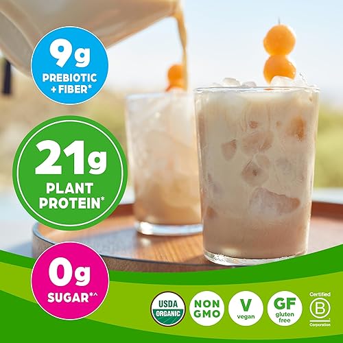 Miniatura 3 de Orgain - Proteína orgánica vegana en polvo, Horchata - 21g de proteína a base de plantas, 9g de fibra prebiótica, bajo en carbohidratos netos, sin
