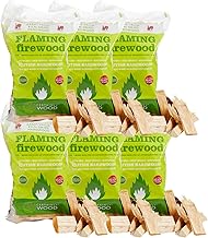 Certainly Wood Flaming Firewood Kiln Dried Hardwood Logs 6 Bags – Fire Wood for Log Burner Woodburning Stove Open Fire Pits Bbq Pizza Oven Fireplace Chimenea Barbecue Firepit Camping – Ready to Burn