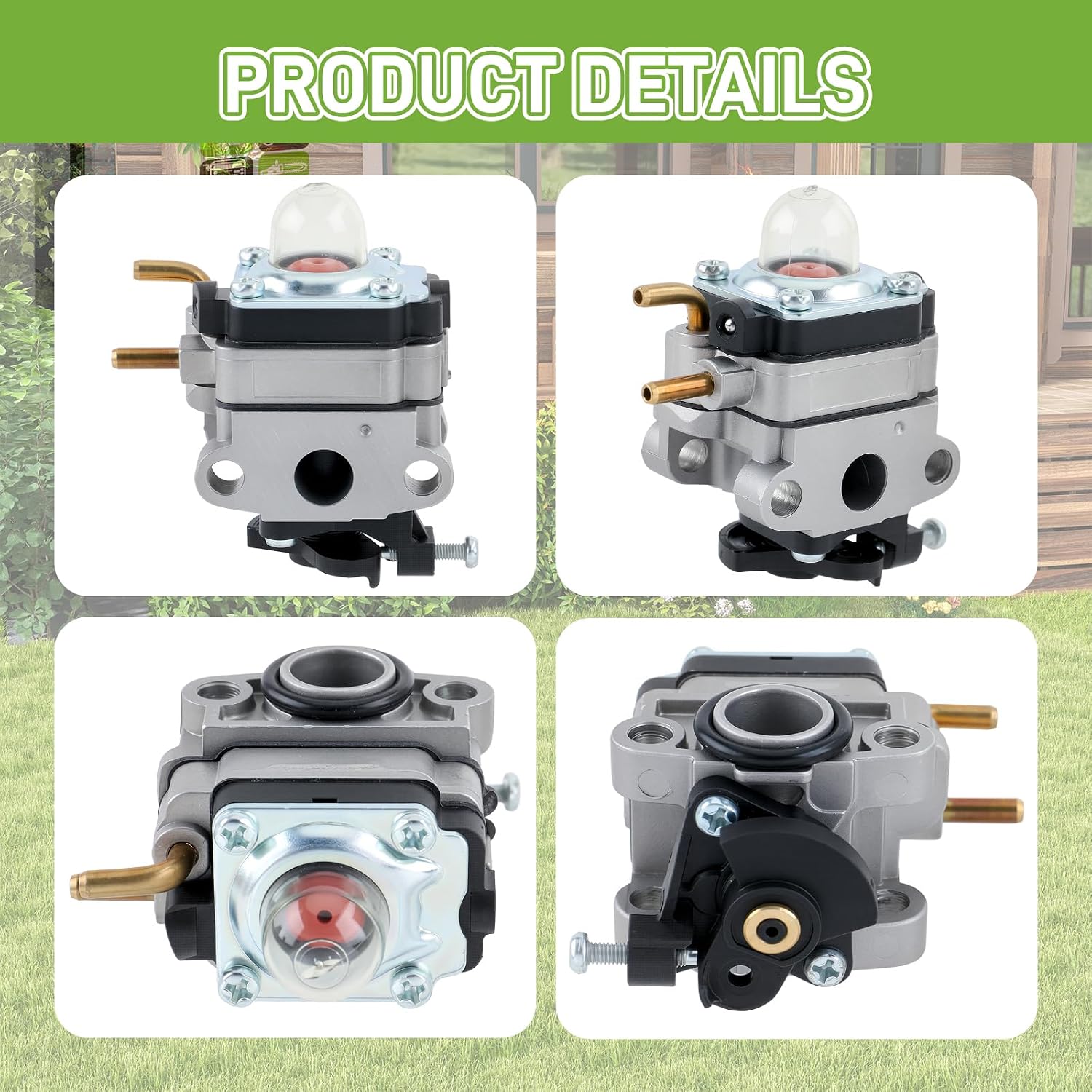 753-06258 Carburetor Fit for Ryobi RY251PH RY254BC RY252CS RY253SS RY254BC 25cc 25.4cc for Craftsman 316.791960 316.711930 316.791210 for Cub Cadet CC148 for Troy Bilt TB146EC TB516EC