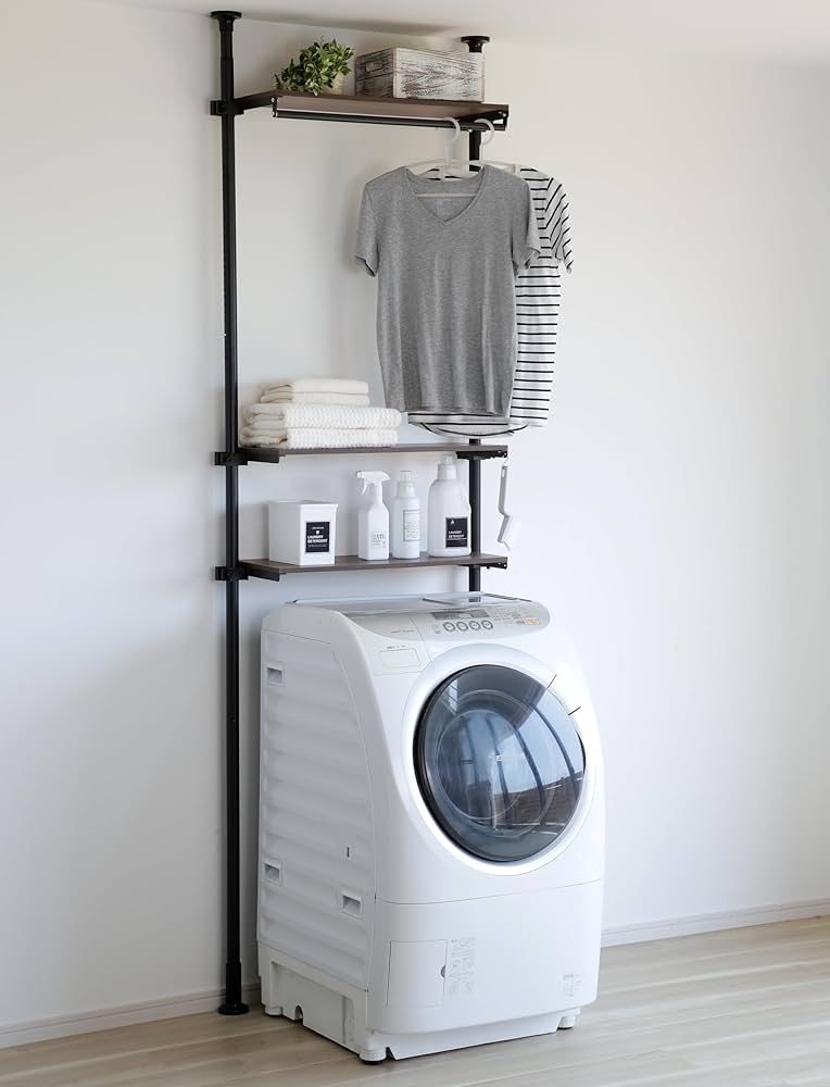 天井まで有効に使える！突っ張りランドリーラック Amazon｜天井まで有効に使える 突っ張り ランドリーラック GTL-03BR 幅