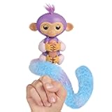 Fingerlings Snuggle Tails - Interactive Purple Monkey (Coco), with fluffy tail, mini bestie (Chloe), brush and stickers