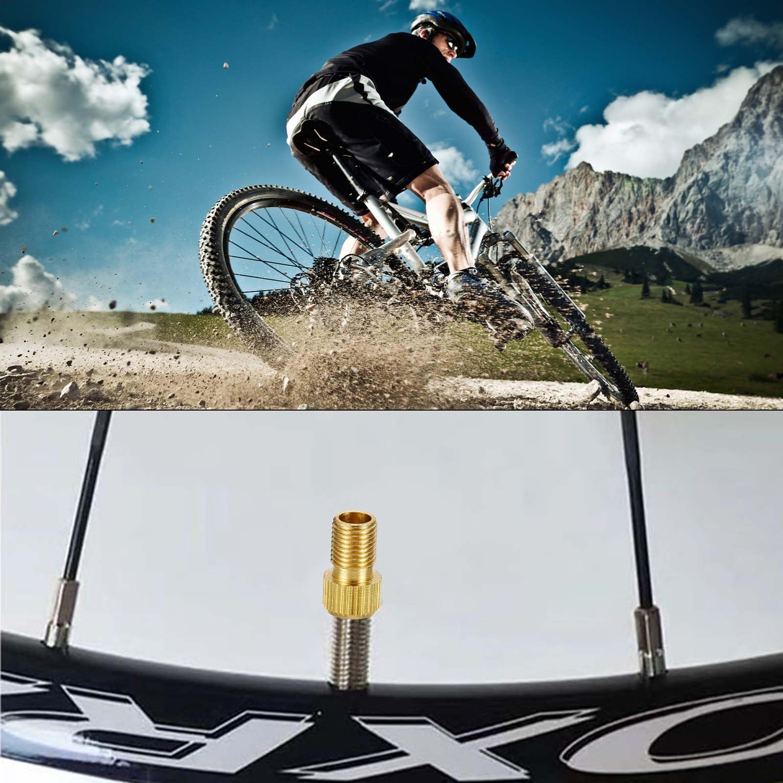 Sclaverand Presta Dunlop, adapter do wentyli rowerowych, 10 sztuk, adapter do wentyli francuskich wentyli rowerowych, adapter do wentyli DV i SV