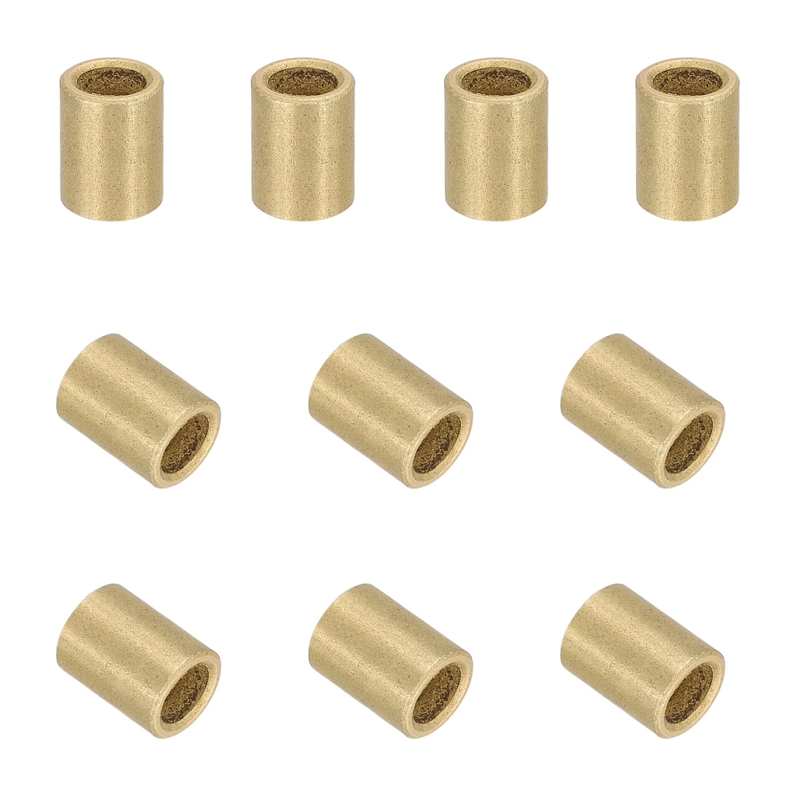 Sourcing Map 50 Stück Gleitlager – 4x6x8 Mm – Selbstschmierende Sinterbronze-Buchsen – Für Wellen & Achsen – Goldfarben