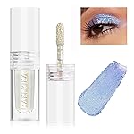 MAKI YIKA Glitter Eyeshadow Silver Liquid Multichrome Eyeshadows Long Lasting, Metallic Chameleon Eye Shadow Smudgeproof Holographic Eye Topper Glitters (10 Pearl)