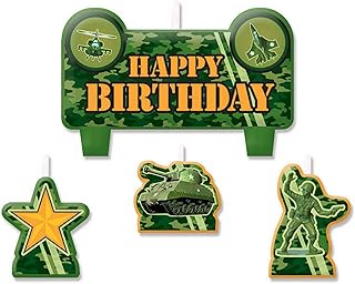 Camouflage Birthday Candle Set