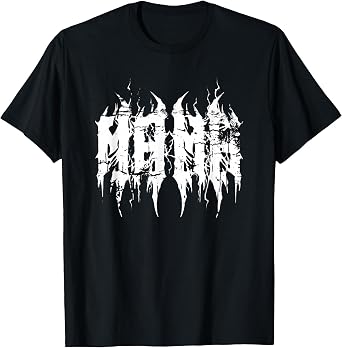 Heavy Metal Mama Cool Metalhead Moms Deathcore Metal Font T-Shirt