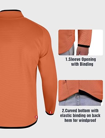 Zengjo Men's Track Jackets Full Zip Running Athletic Workout Lightweight Windproof Jacket with Zipper Pockets Quick Dry